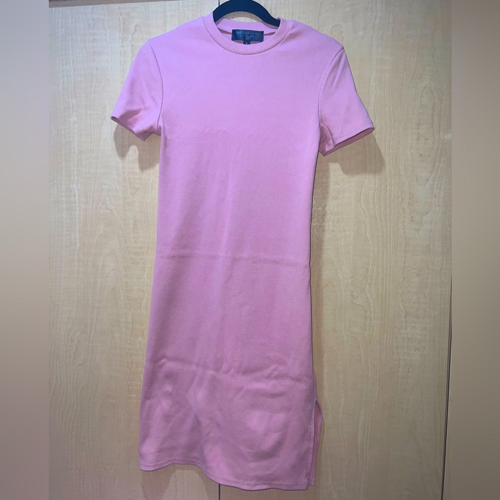 Solid ribbed knit bodycon dress
